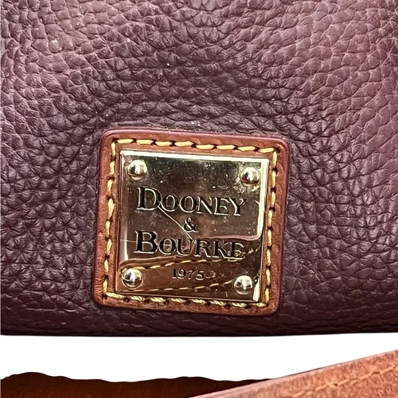 Dooney & Bourke Rich Brown Leather Satchel - Picture 7 of 11